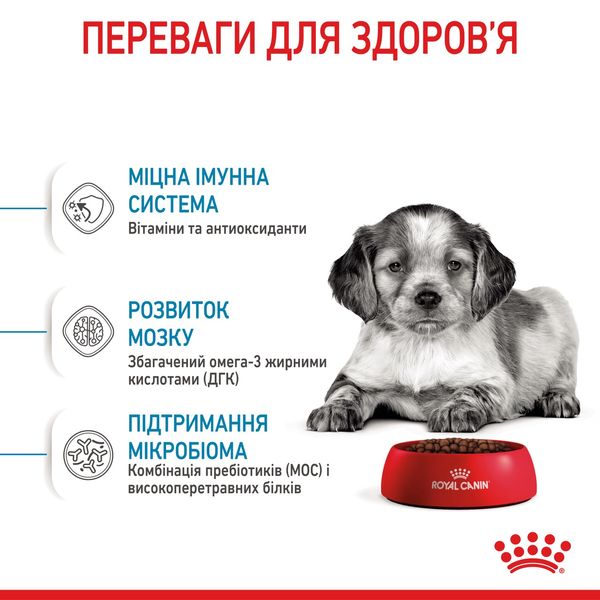 Royal Canin Medium Puppy сухой корм для щенят средних пород 4 кг 1 083 грн фото