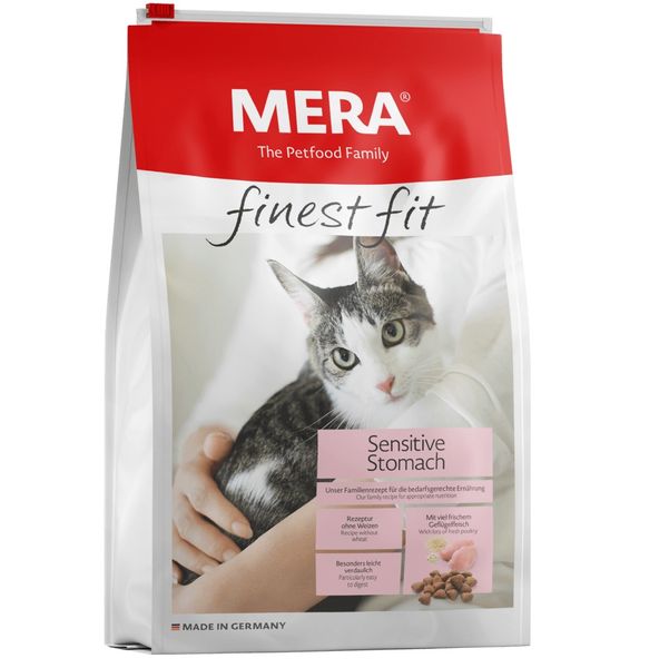 Mera Finest Fit Adult Sensitive Stomach Cat сухой корм с мясом птицы для котов с чувствительным пищеварением 1.5 кг 4025877341281 фото