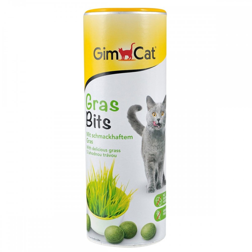Фото - Корм для кішок GimCat Вітамінізовані ласощі для котів  GrasBits з травою 425 гр 