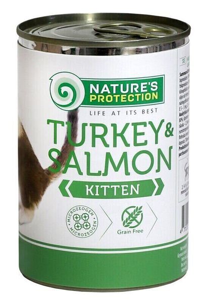 Nature's Protection Kitten Turkey & Salmon вологий корм з індичкою та лососем для кошенят 400 гр KIK45100 фото