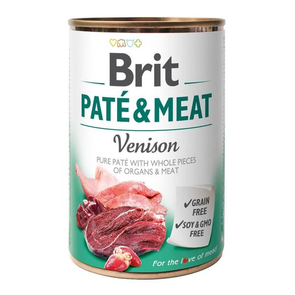 Brit Pate & Meat Dog Version влажный корм с олениной для взрослых собак 400 гр 8595602530328 фото