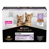 купить Purina Pro Plan Kitten набір вологого корму для кошенят з індичкою 85 гр х 10 шт 7613034767646 фото