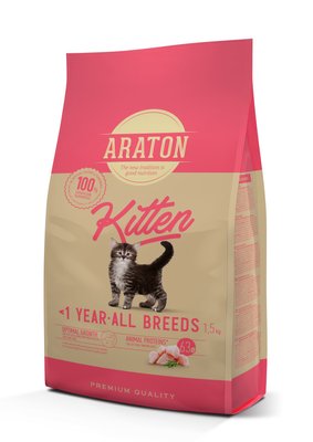 Корм ARATON kitten сухий для кошенят 1.5 кг ART45644 фото