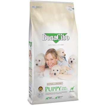 BonaCibo Puppy Lamb & Rice сухий корм з ягнятиною для щенят 15 кг 8694686405727 фото