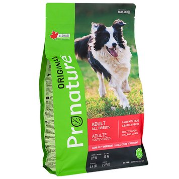 Pronature Original Dog Adult Lamb Peas & Barley сухой корм с ягненком для взрослых собак 2.27 кг 669 грн фото