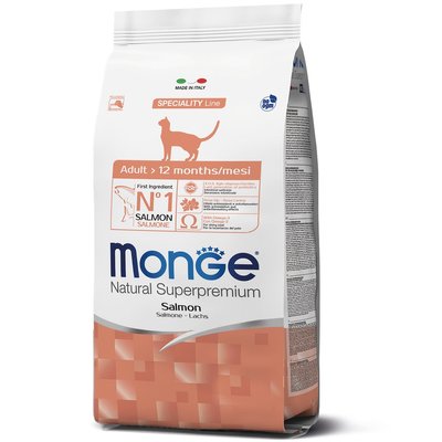 Корм Monge Cat Adult Salmone сухий з лососем для дорослих котів 0.4 кг 8009470005487 фото