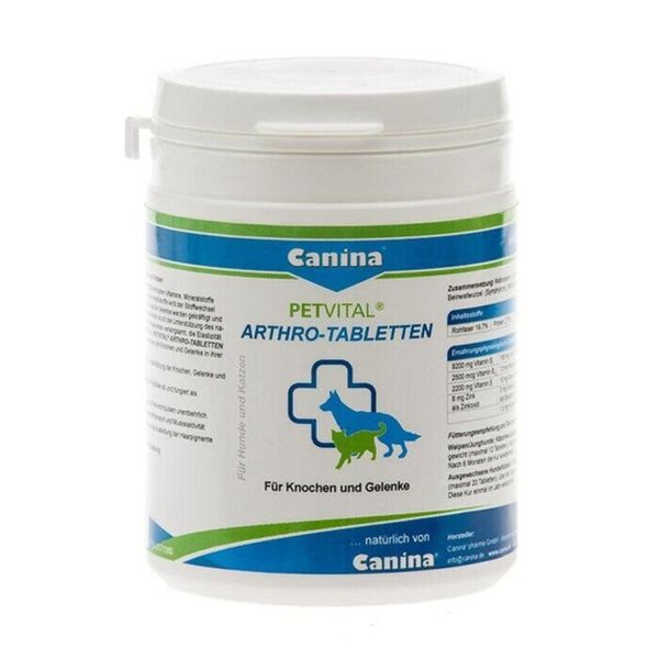 Вітаміни Canina Petvital Arthro Tabletten для здоров'я суглобів у собак та котів 180 табл 4027565723027 фото