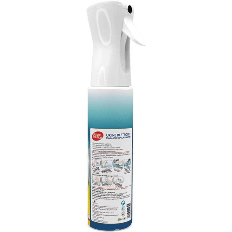 Simple Solution Urine Destroyer Stain And Odor Remover засіб для усунення плям та запахів від домашніх тварин, 400 мл - фото 2