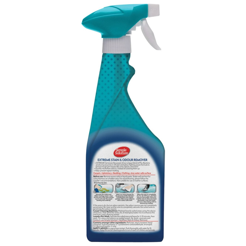 Simple Solution Extreme Stain & Odor Remover нейтрализатор запаха и пятен усиленного действия, 500 мл - фото 2