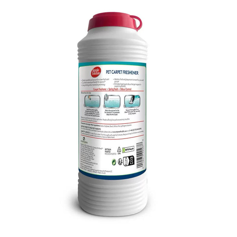 Simple Solution Pet Carpet Freshener средство для устранения пятен и запахов с ковров, 500 г - фото 2