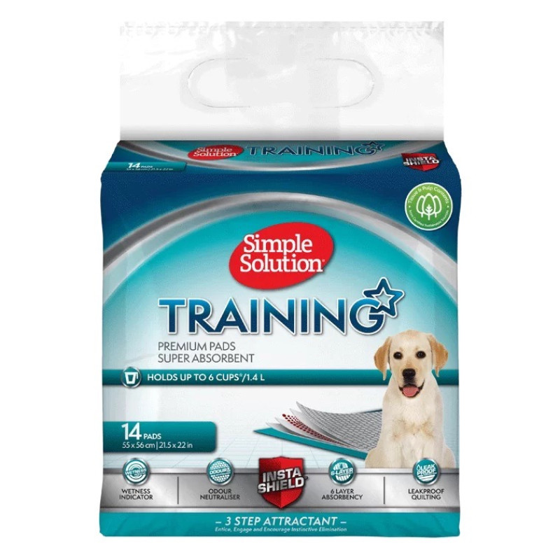 Simple Solution Training Pads пелюшки для цуценят, 55 х 56 см, 14 шт