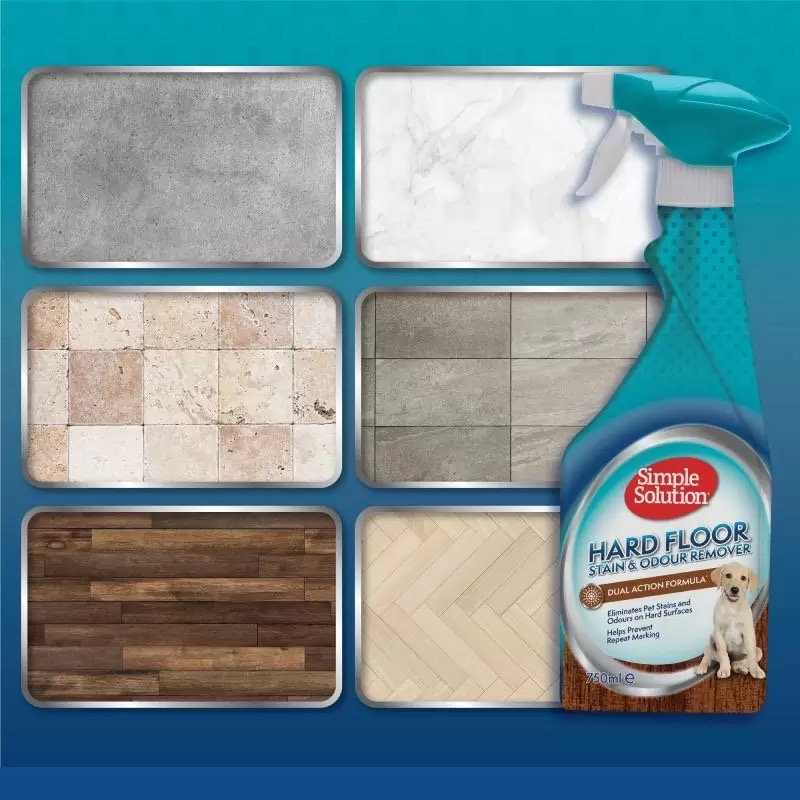 Simple Solution Hardfloors Stain & Odor Remover нейтрализатор запаха и пятен для пола, 750 мл - фото 3