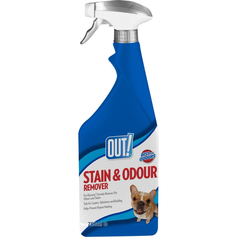 Out! Stain & Odor Remover спрей для удаления пятен и запахов от животных, 750 мл