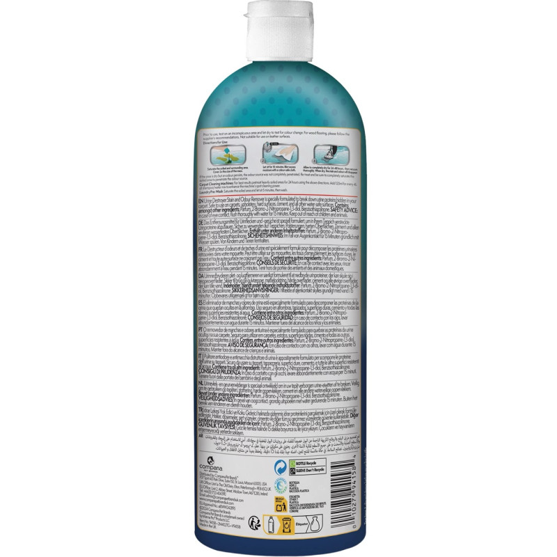 Simple Solution Urine Destroyer уничтожитель пятен и запахов мочи животных, 1 л - фото 2