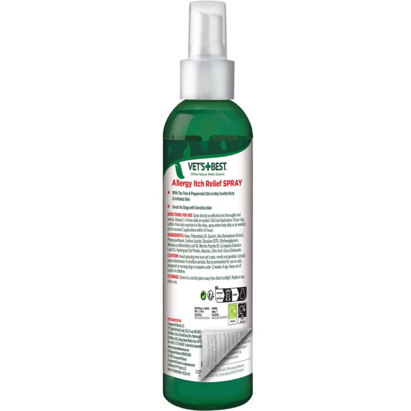 Vet's Best Allergy Itch Relief Spray спрей для собак с чувствительной кожей, 250 мл - фото 2