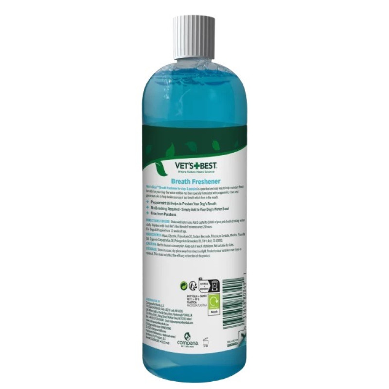 Vet's Best Dental Breath Freshener эликсир для свежести дыхания у собак, 500 мл - фото 2