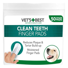 Vet's Best Clean Teeth Finger Wipes гігієнічні серветки для догляду за зубами собак та котів, 50 шт