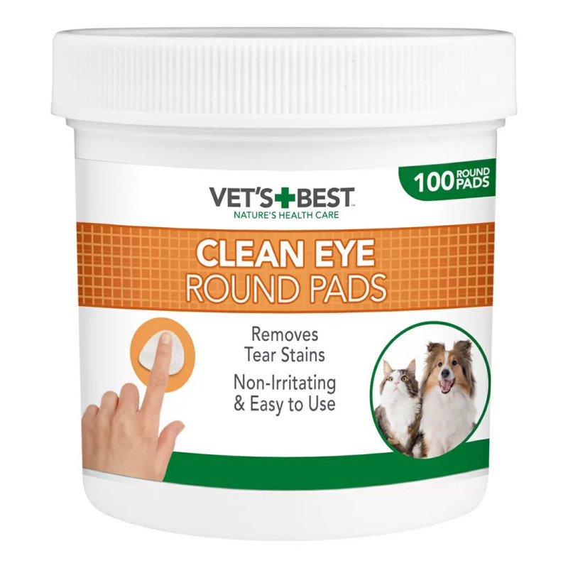 Vet's Best Clean Eye Finger Wipes гігієнічні серветки для догляду за очима собак та котів, 100 шт