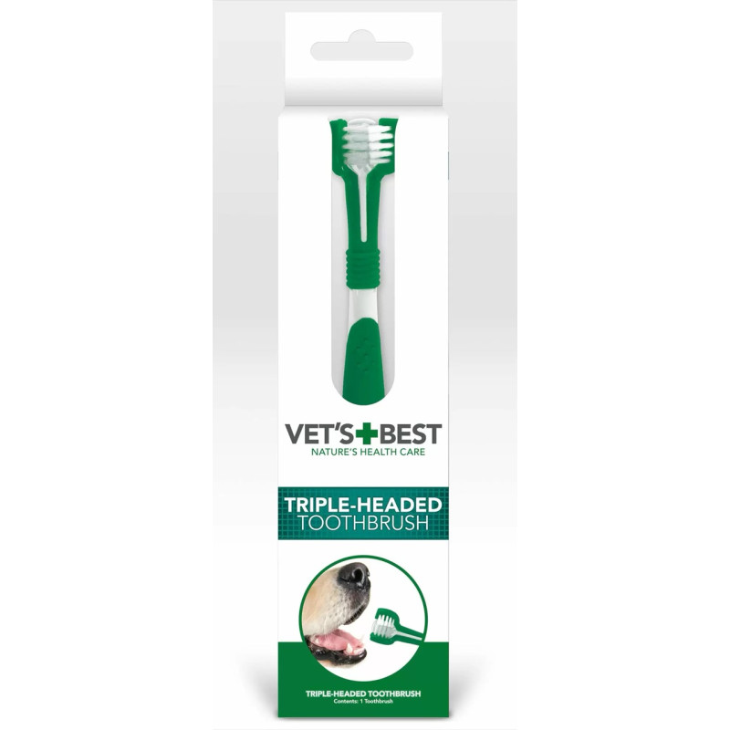 Vet's Best Triple Headed Toothbrush зубная щетка для собак