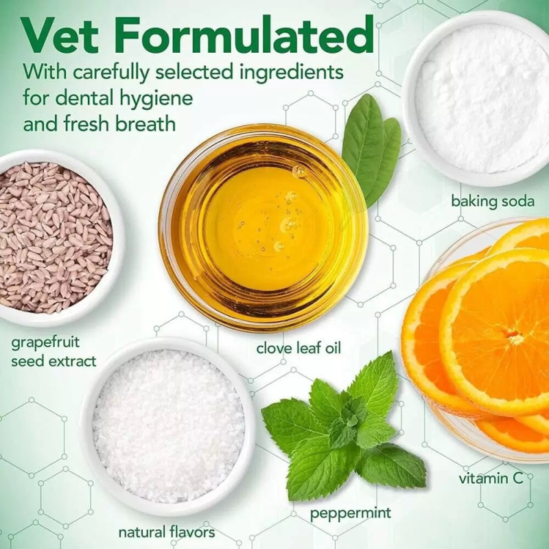 Vet's Best Dental Care Kit набір для гігієни порожнини рота собак, 100 мл - фото 3