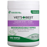 Vet's Best Ear and Eye Wipes гігієнічні серветки для догляду за вухами та очима собак та котів, 160 шт
