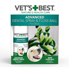 Vet's Best Dental Spray & Floss Ball набір для догляду за зубами собак, 120 мл