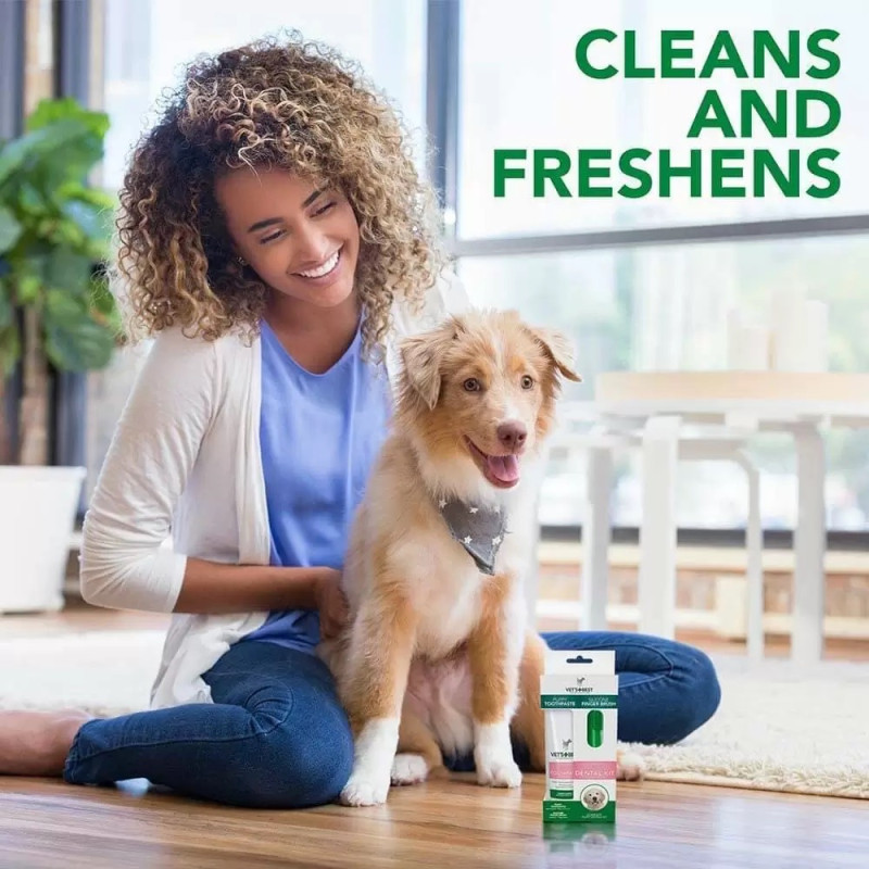Vet's Best Dental Puppy Kit набор для ухода за зубами щенят, 100 мл - фото 10