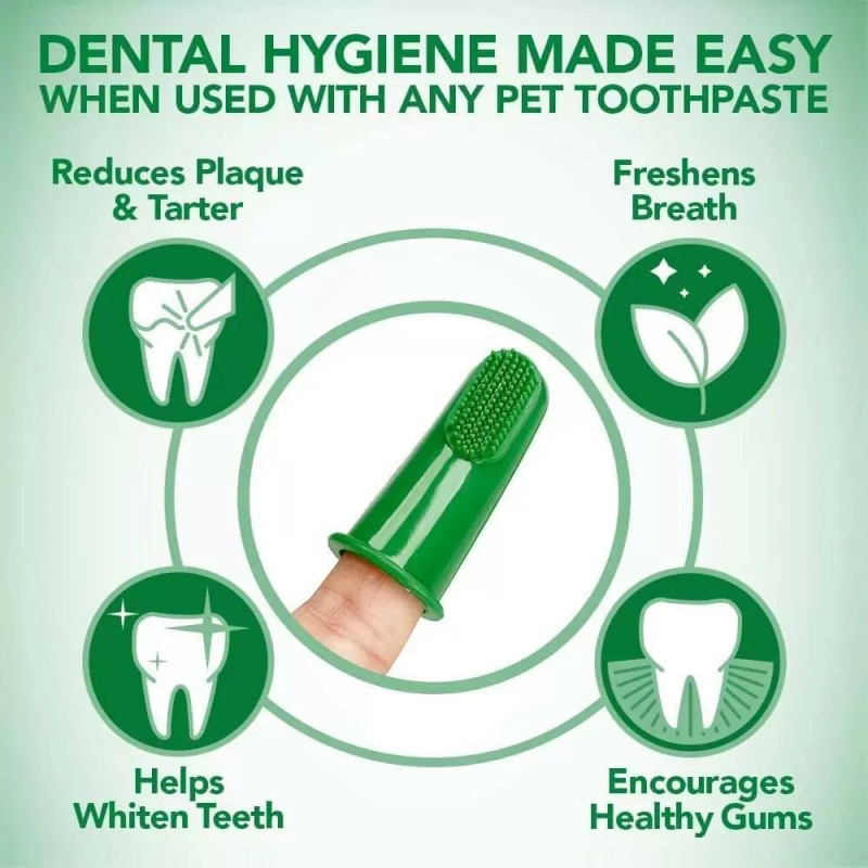 Vet's Best Finger Toothbrush набір зубних щіток на палець для собак та котів, 5 шт - фото 8