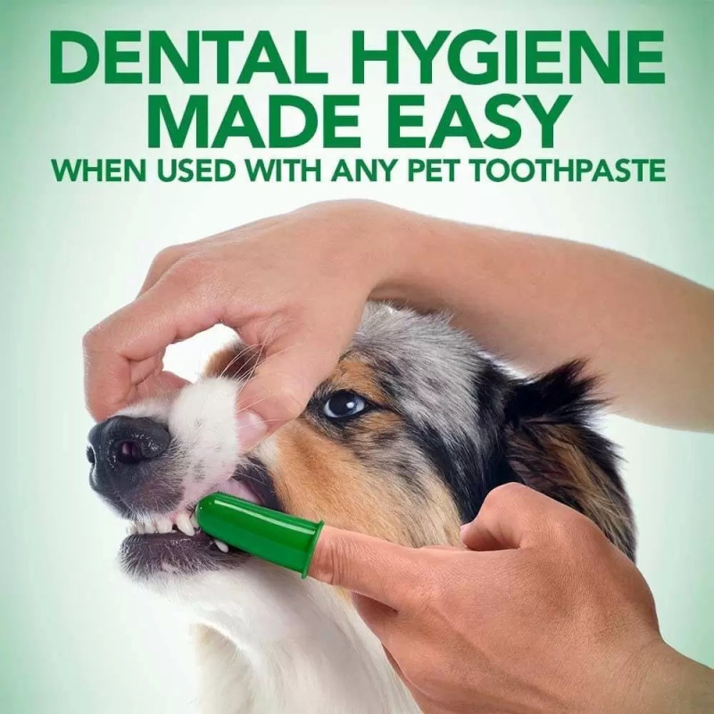Vet's Best Finger Toothbrush набір зубних щіток на палець для собак та котів, 5 шт - фото 9