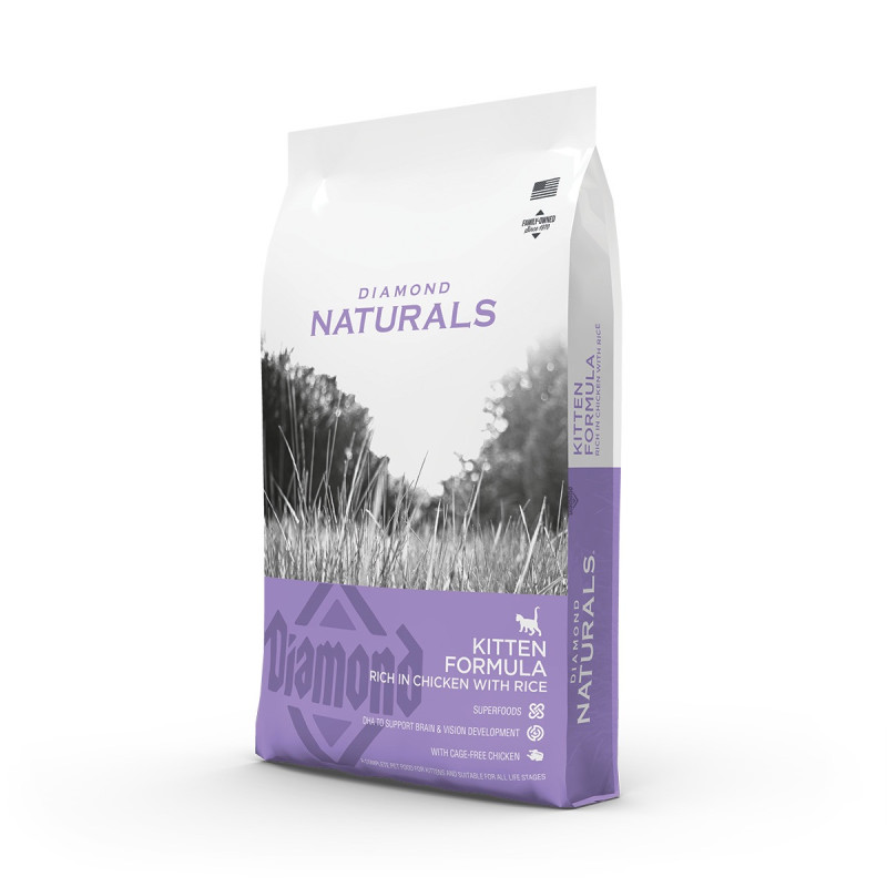Diamond Naturals Kitten Chicken & Rice сухой корм с курицей для котят 1 кг - фото 4