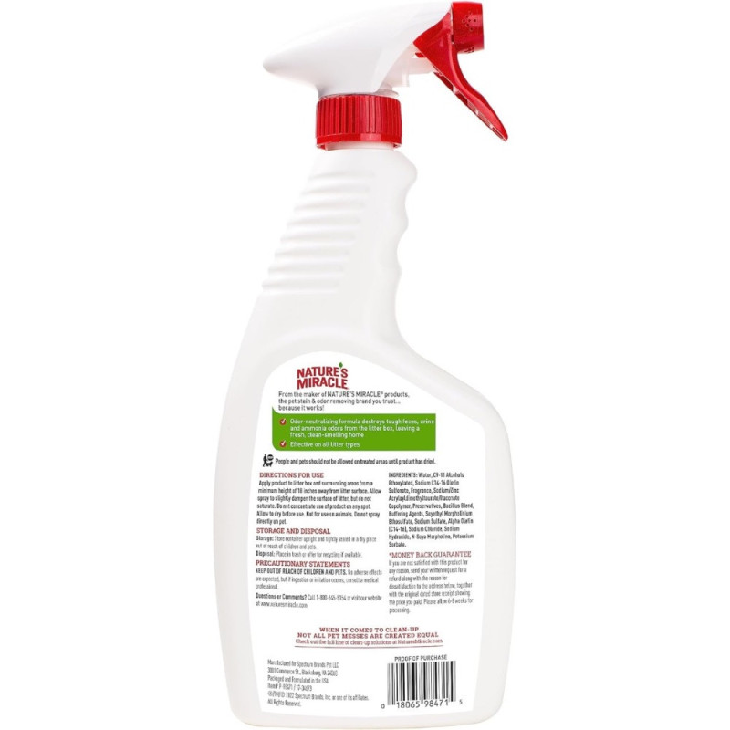 Nature's Miracle Litter Box Odor Destroyer спрей для очищення котячих туалетів 709 мл - фото 2