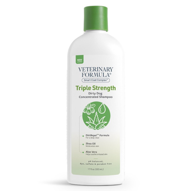 Veterinary Formula Triple Strength шампунь грязеотталкивающий для собак и кошек, 503 мл