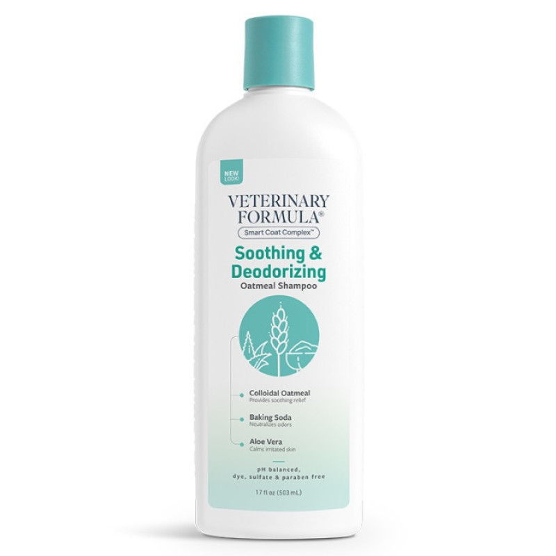 Veterinary Formula Soothing & Deodorizing Oatmeal Shampoo шампунь проти запаху шерсті для собак і котів, 503 мл