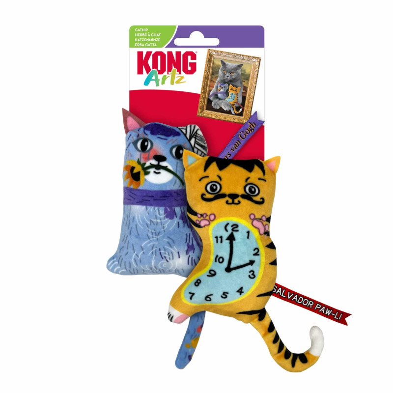 Kong Artz Dali / Van Gogh игрушка для котов, 2 шт