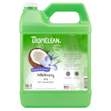 TropiClean Whitening Shampoo шампунь с имбирем и кокосом для собак и котов с белой шерстью, 3.79 л
