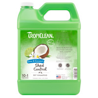 TropiClean Shed Control шампунь з лаймом та кокосом для прискорення линяння у собак та котів, 3.79 л