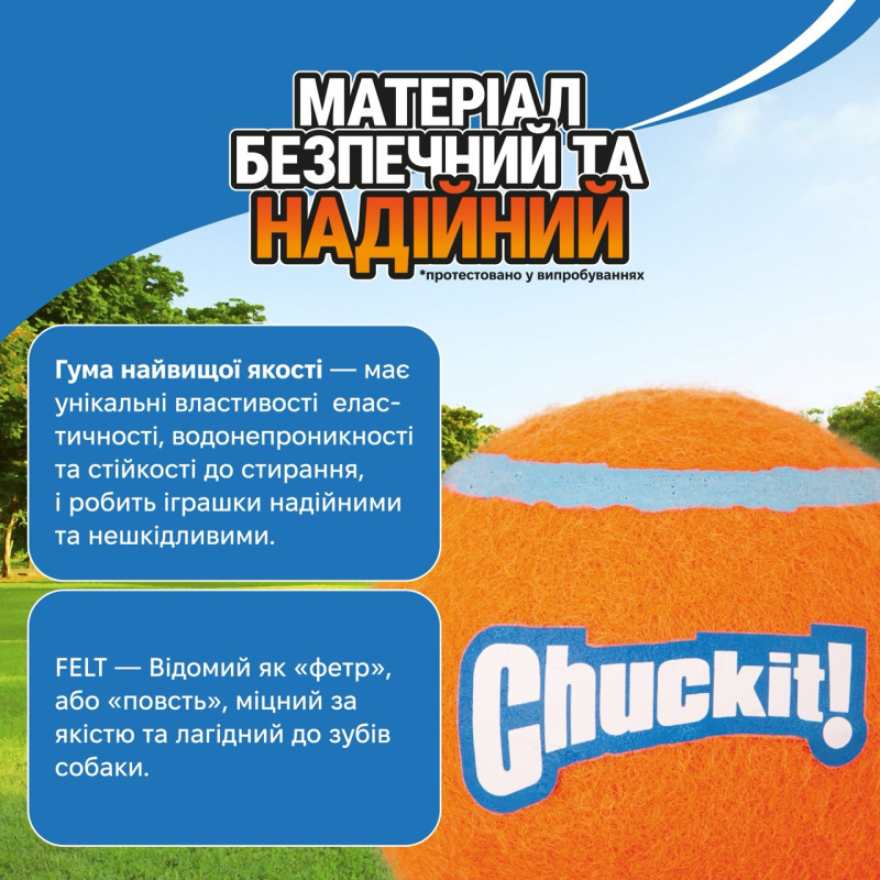 Chuckit! Tennis Balls for Dogs набор мячей для собак, 6.5 см, 2 шт - фото 4