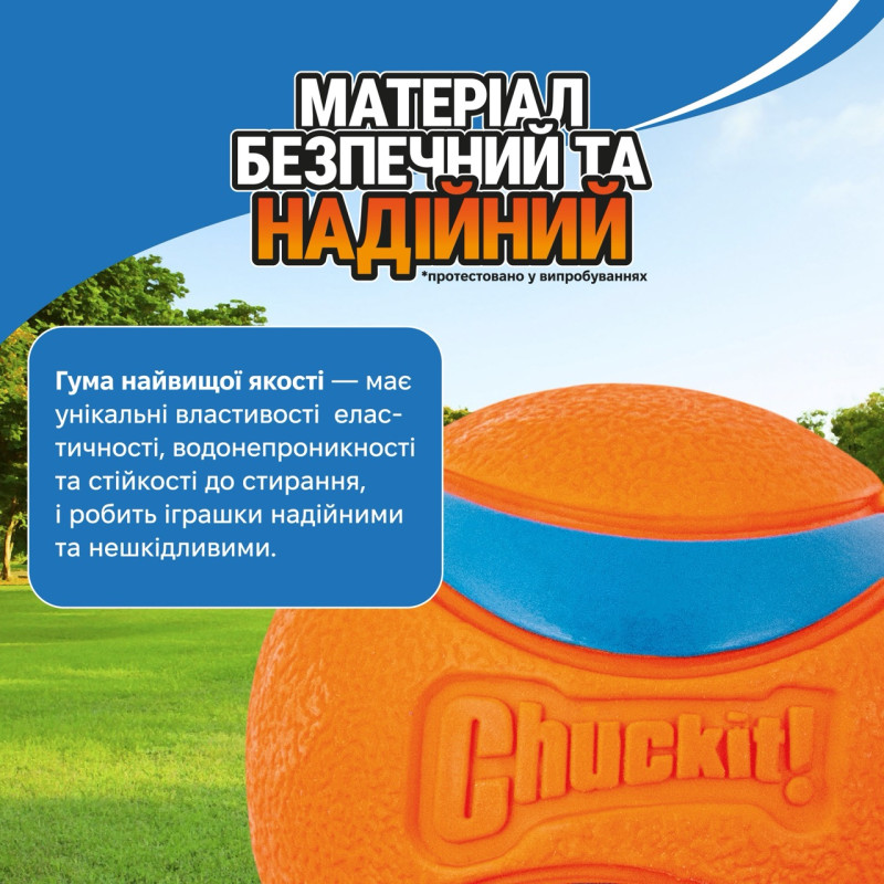 Chuckit! Ultra Ball Dog Toy набор мячиков для собак, 2 шт, 5 см - фото 4