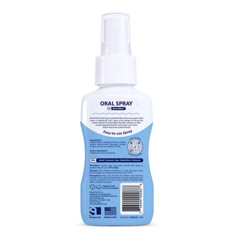 SynergyLabs Dental Fresh Oral Spray спрей від зубного нальоту для собак та котів, 89 мл - фото 2