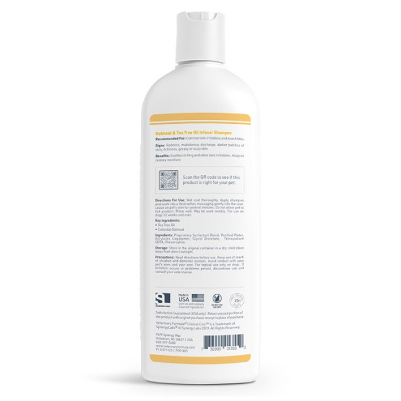 Veterinary Formula Advanced Oatmeal & Tea Tree Oil Infuser Shampoo зволожуючий шампунь для собак, 473 мл - фото 2