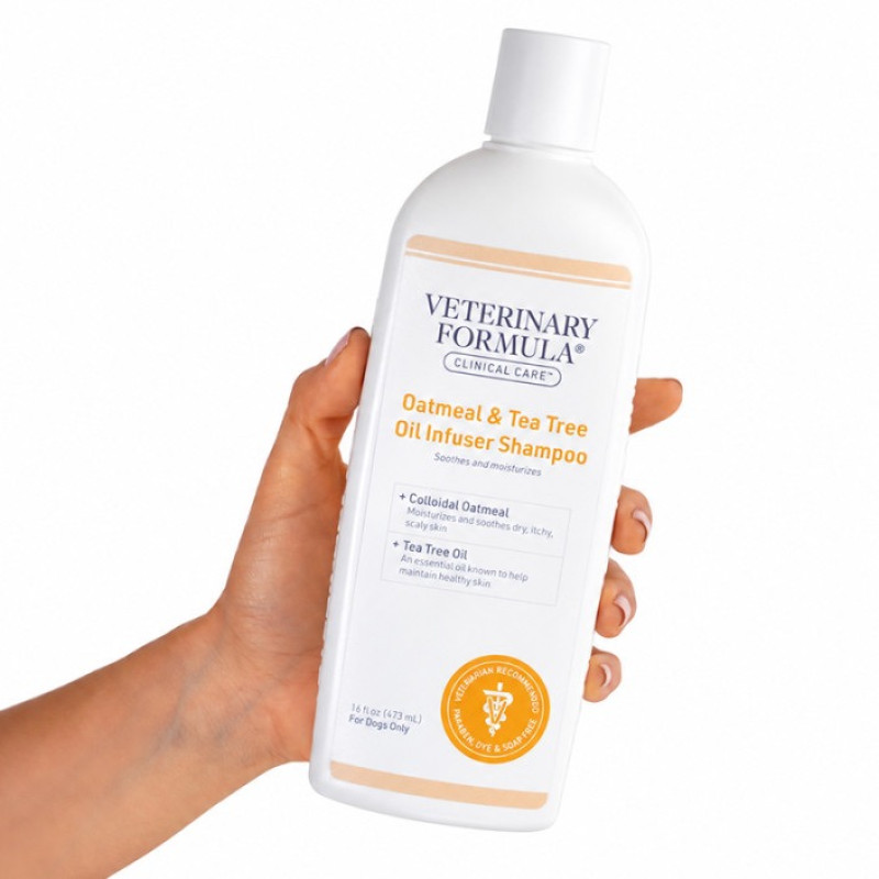 Veterinary Formula Advanced Oatmeal & Tea Tree Oil Infuser Shampoo зволожуючий шампунь для собак, 473 мл - фото 4