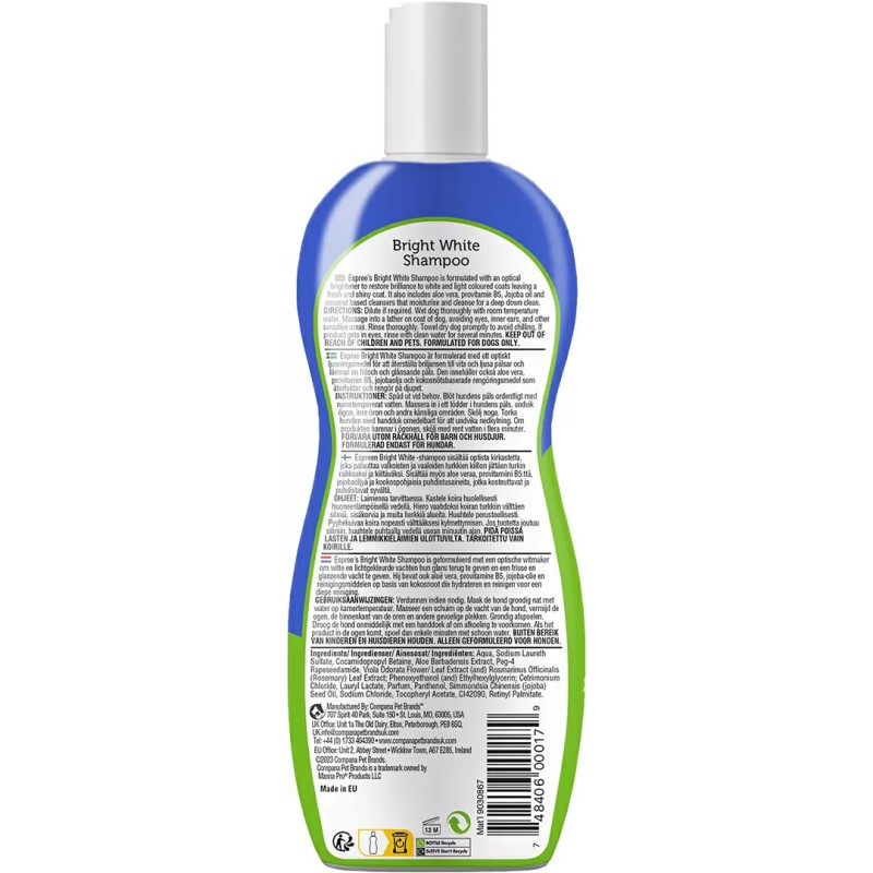 Espree Bright White Shampoo шампунь для собак з білою шерстю, 355 мл - фото 2