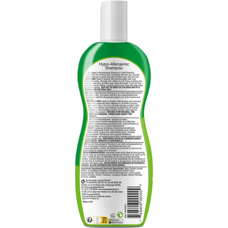 Espree Hypo-Allergenic Cocount Shamp шампунь гіпоалергенний з ароматом кокосу для собак та котів, 355 мл - фото 2