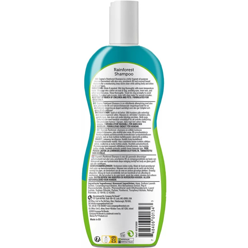 Espree Rainforest Shampoo шампунь для собак з ароматом тропічного лісу, 355 мл - фото 2