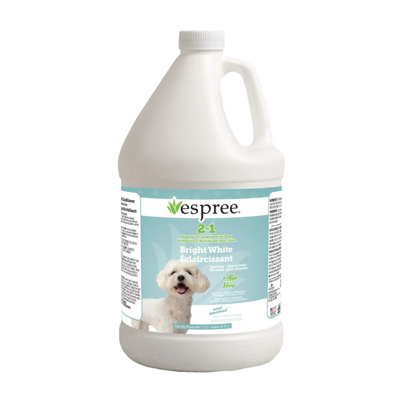 Espree Bright White Dog Shampoo & Conditioner 2 in 1 шампунь-кондиционер для собак с белой шерстью, 3.79 л