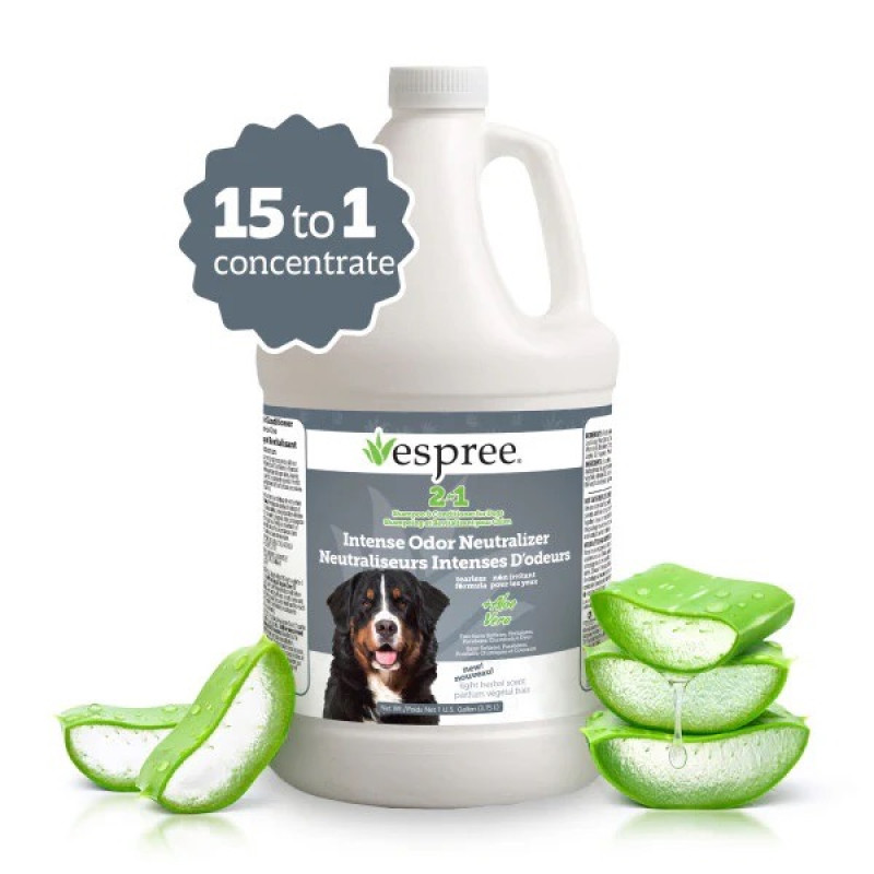 Espree Intense Charcoal Odor Neutralizer Tearless Dog Shampoo & Conditioner шампунь-кондиционер для собак против запаха шерсти, 3.79 л - фото 3