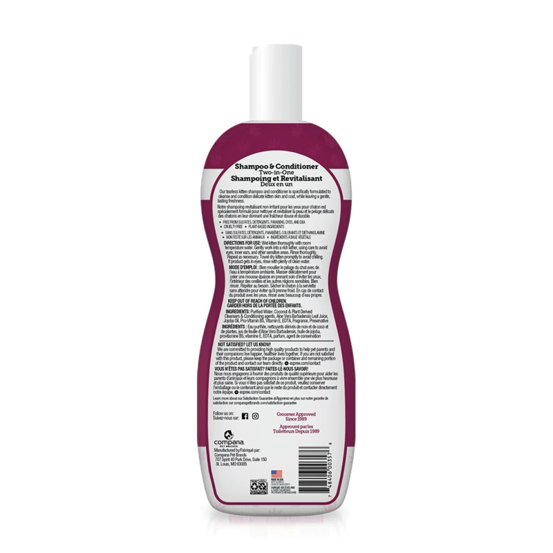 Espree Gentle Fresh Kitten Shampoo & Conditioner шампунь-кондиціонер для кошенят, 591 мл - фото 2