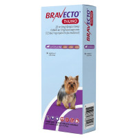 Bravecto TriUNO таблетки від кліщів, бліх та глистів для собак 1.25-2.5 кг, 3 шт
