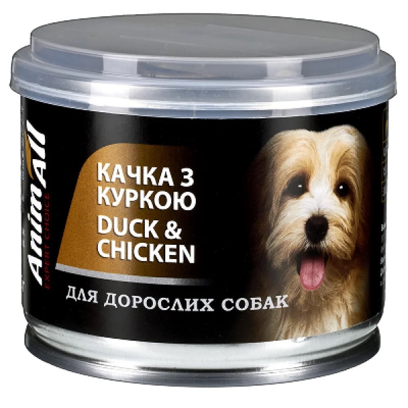 AnimAll Dog Duck & Chicken вологий корм для собак з качкою та куркою, 195 гр