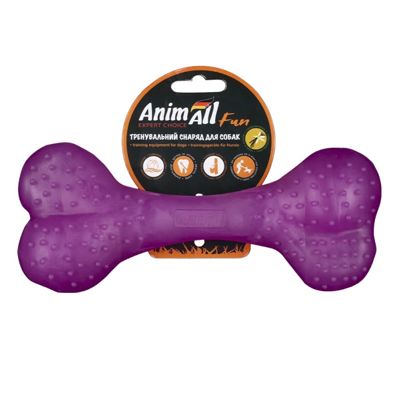 AnimAll Fun Bone ароматизована іграшка для собак, 12 см, фіолетовий